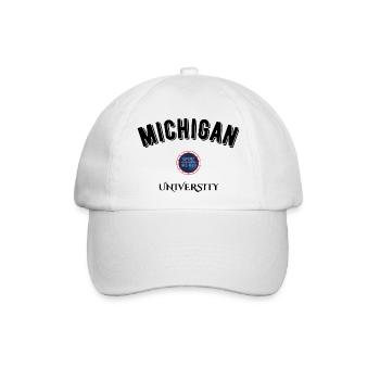 Michigan Universität - Baseballkappe - Weiß/Weiß - Vorne