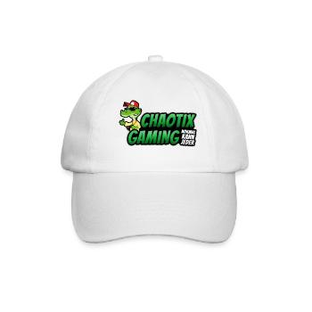 ChaotiX Logo Kroko - Baseballkappe - Weiß/Weiß - Vorne