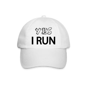 Marathon Triathlon Running joggen Biking Radfahren - Baseballkappe - Weiß/Weiß - Vorne