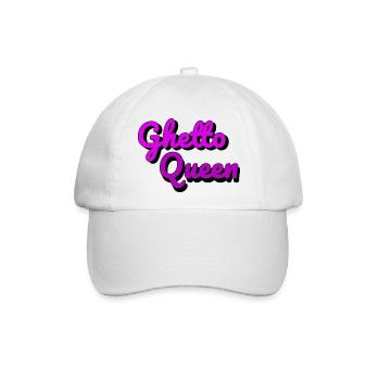 Ghetto Queen - Baseballkappe - Weiß/Weiß - Vorne
