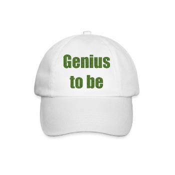 genius to be - Baseballkappe - Weiß/Weiß - Vorne