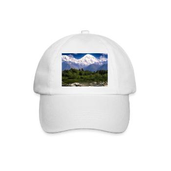 Nanga Parbat und Umgebung - Baseballkappe - Weiß/Weiß - Vorne