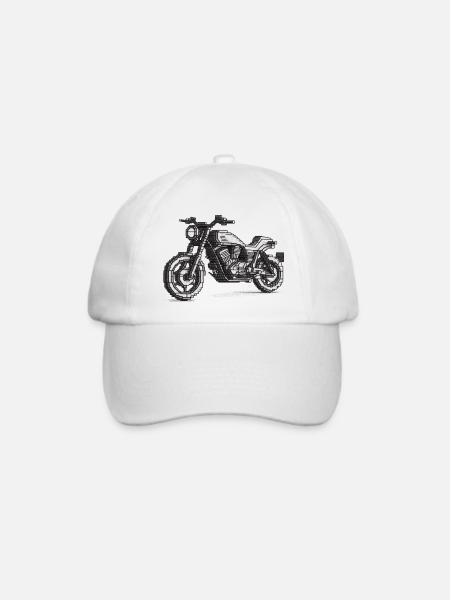 Motorradfahren ist ein Fest für jeden Biker - Baseballkappe - Weiß/Weiß