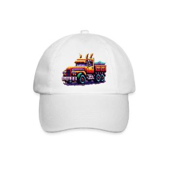 Pixel Truck Nr. 2 - Baseballkappe - Weiß/Weiß - Vorne
