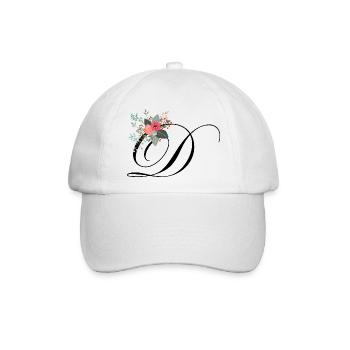 Brief der Blumen - Baseballkappe - Weiß/Weiß - Vorne