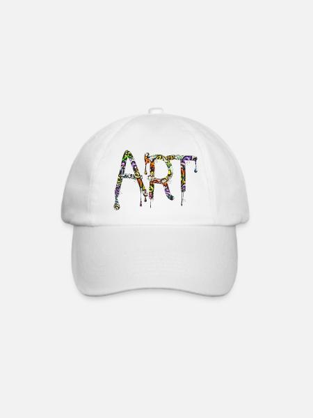 Graffiti-Stil Splash Hip-Hop-Farben Malerfarbe - Baseballkappe - Weiß/Weiß