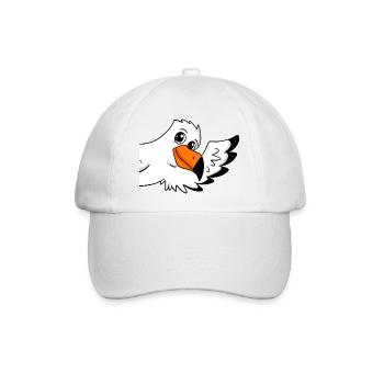 Möwe Gruß Begrüßung - Baseballkappe - Weiß/Weiß - Vorne