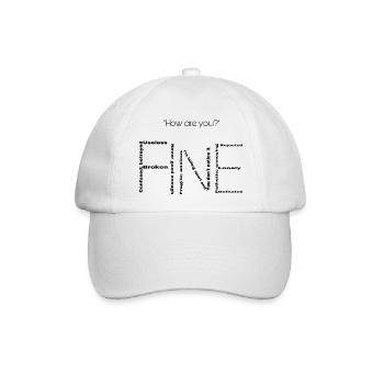 How are you? Fine.. - Baseballkappe - Weiß/Weiß - Vorne
