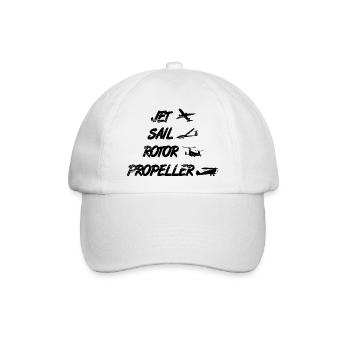 Flugzeug Enthusiast - Baseballkappe - Weiß/Weiß - Vorne