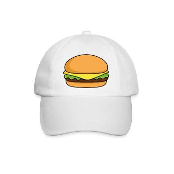 burger - Baseballkappe - Weiß/Weiß - Vorne