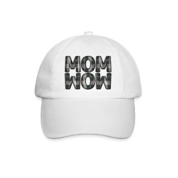 Mama Mama Wow Muttertag Lustig Niedlich Familie Mutter - Baseballkappe - Weiß/Weiß - Vorne