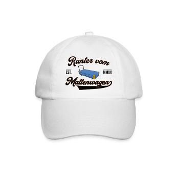Runter vom Mattenwagen - Baseballkappe - Weiß/Weiß - Vorne