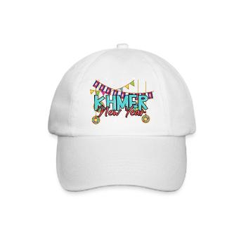 Kambodscha Khmer Neujahr Choul Chnam I Geschenk - Baseballkappe - Weiß/Weiß - Vorne