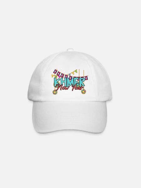 Kambodscha Khmer Neujahr Choul Chnam I Geschenk - Baseballkappe - Weiß/Weiß