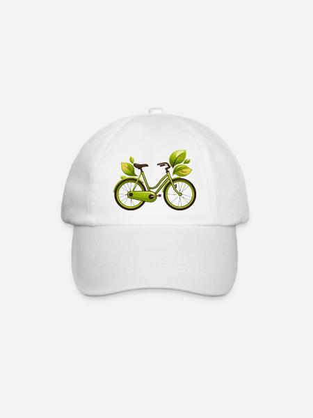 Fahrrad - Umweltschutz - Baseballkappe - Weiß/Weiß