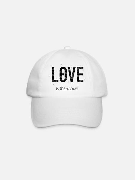 Liebe ist die Antwort - Baseballkappe - Weiß/Weiß