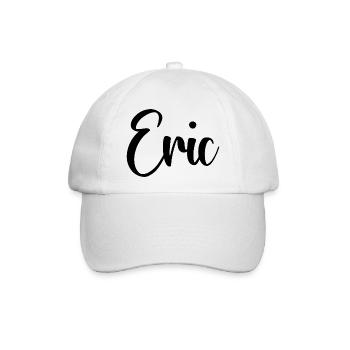 Name - Eric - Baseballkappe - Weiß/Weiß - Vorne