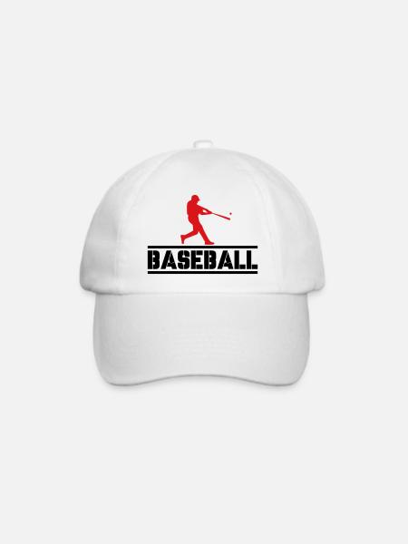 baseball 02 - Baseballkappe - Weiß/Weiß