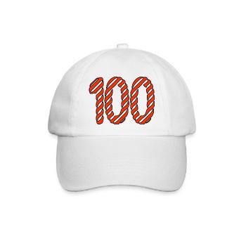 100. 100 JAHRE. 100-JÄHRIGES JUBILÄUM. 100. GEBURTSTAG - Baseballkappe - Weiß/Weiß - Vorne