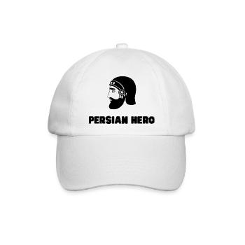Koorosh - Persische Kunst - Iran - Baseballkappe - Weiß/Weiß - Vorne