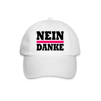 Nein danke - Baseballkappe - Weiß/Weiß - Vorne
