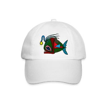 anglerfisch - Baseballkappe - Weiß/Weiß - Vorne