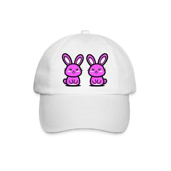 Osterhase Ostern - Baseballkappe - Weiß/Weiß - Vorne