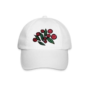 Rosen - Baseballkappe - Weiß/Weiß - Vorne