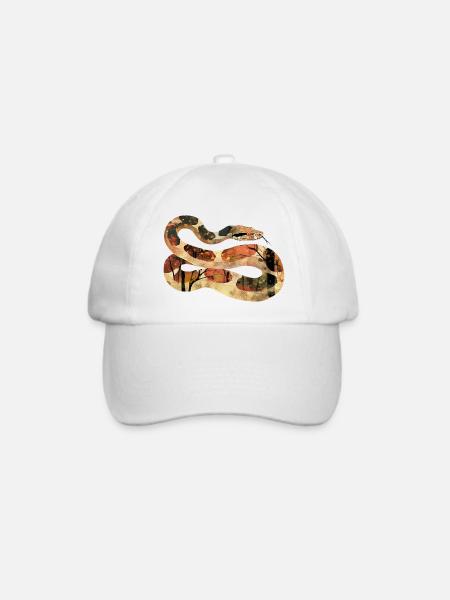 Boa constrictor - Baseballkappe - Weiß/Weiß