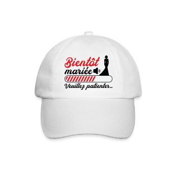 Bald heiraten Bitte warten - Baseballkappe - Weiß/Weiß - Vorne