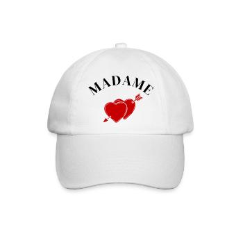 Madame Heart Arrow - Braut in spe - Baseballkappe - Weiß/Weiß - Vorne