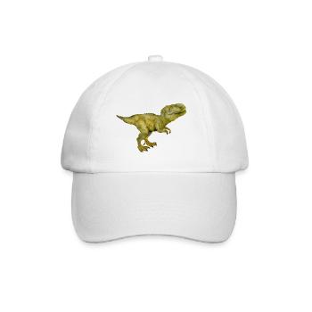 T-rex, Tyrannosaurus rex - Baseballkappe - Weiß/Weiß - Vorne