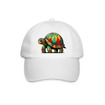 Harlekin-Schildkröte - Baseballkappe - Weiß/Weiß - Vorne