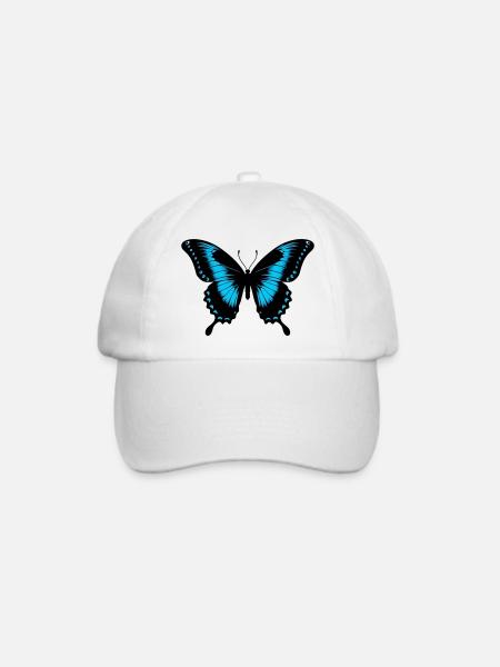 Schmetterling - Baseballkappe - Weiß/Weiß