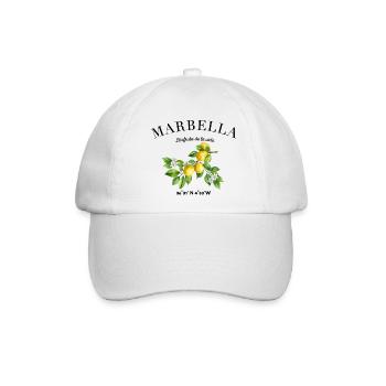 Marbella Urlaub Spanien Camping - Baseballkappe - Weiß/Weiß - Vorne