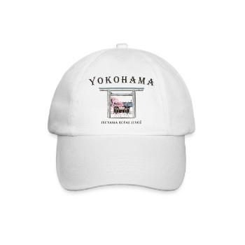 Yokohama, Japan, Schrein Iseyama Kotai Jingu Torii - Baseballkappe - Weiß/Weiß - Vorne