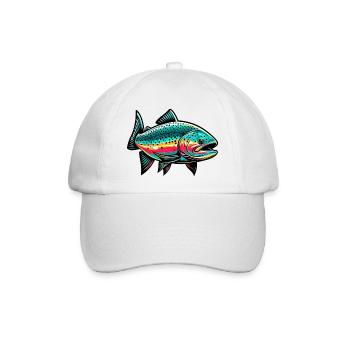 Lachs - Baseballkappe - Weiß/Weiß - Vorne