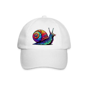 Schnecke - Baseballkappe - Weiß/Weiß - Vorne