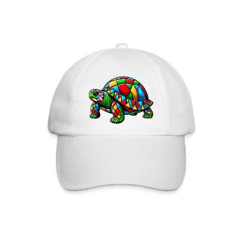 Harlekin-Schildkröte - Baseballkappe - Weiß/Weiß - Vorne