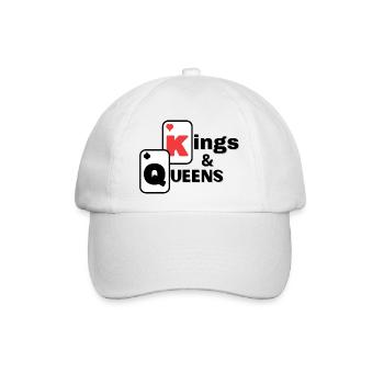 Karten, Poker, Kartenspiele - Baseballkappe - Weiß/Weiß - Vorne