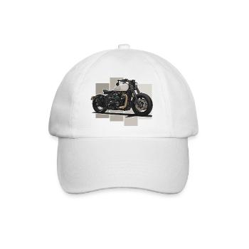 Bobber // Custom // Motorrad - Baseballkappe - Weiß/Weiß - Vorne