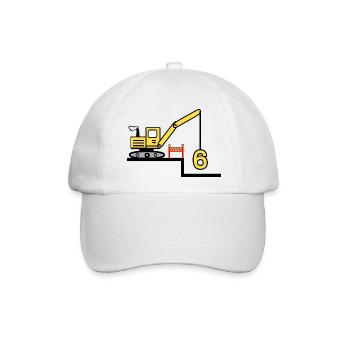 Bagger - Baseballkappe - Weiß/Weiß - Vorne