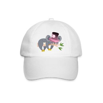 KOALA BÄR - SCHLAFEN - Baseballkappe - Weiß/Weiß - Vorne