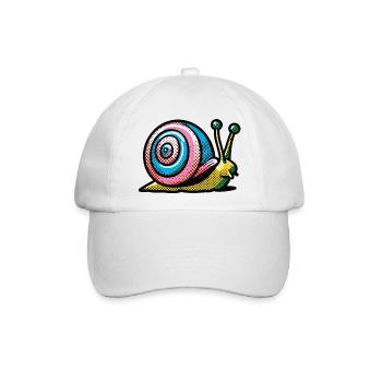 Schnecke - Baseballkappe - Weiß/Weiß - Vorne