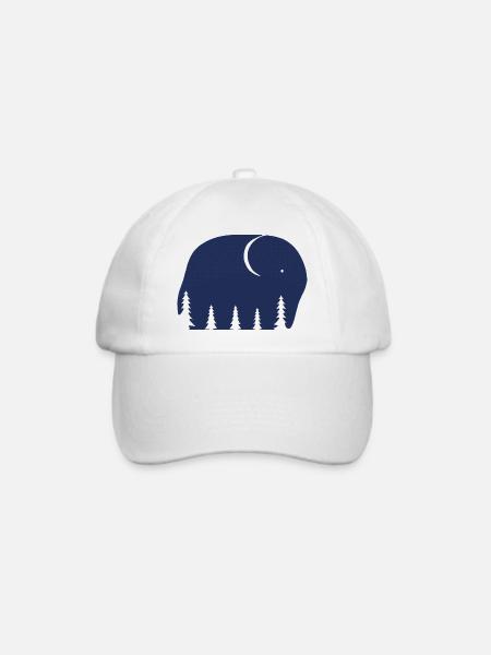 Ein Elefant oder ein Wald in dieser Fun Optical Illusi - Baseballkappe - Weiß/Weiß