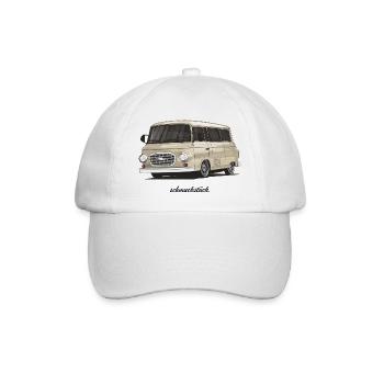 Barkas B1000 // Illustration - Baseballkappe - Weiß/Weiß - Vorne