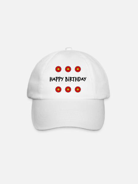 ALLES GUTE ZUM GEBURTSTAG. ALLES GUTE ZUM GEBURTSTAG. JAHRESTAG. - Baseballkappe - Weiß/Weiß