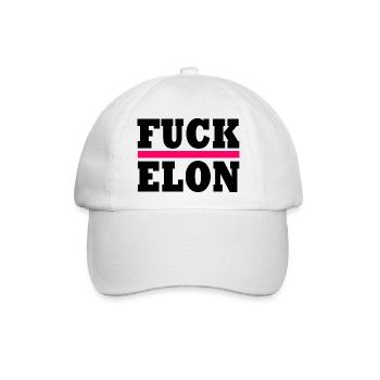 Fuck elon - Baseballkappe - Weiß/Weiß - Vorne