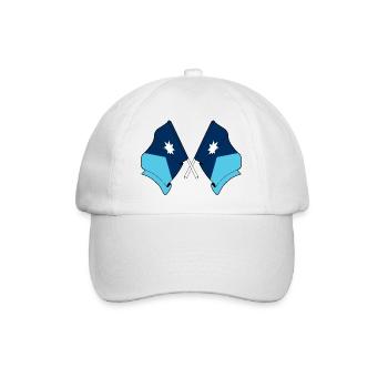 Zwei Flaggen durchquerten Minnesota - Baseballkappe - Weiß/Weiß - Vorne