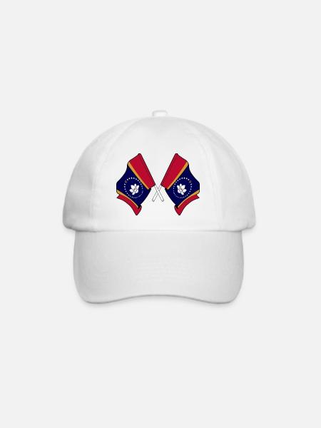 Zwei Flaggen überquerten den Mississippi - Baseballkappe - Weiß/Weiß